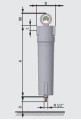 sieciowy Filtr kompletny sprężonego powietrza 3/4 " przepływ 120 m3/h , 16 bar 