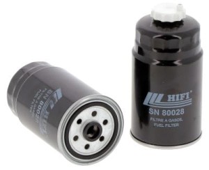 Filtr paliwa SN80028 zam. MANN WK854/5, MAHLE KC195, UFI  24H2004, TECNOCAR RN265, MOTORI 4.531.2010.F,  MAHLE KC195/1, LAUTRETTE ELG5323, FIAT 77362338, COOPERS FSM4247. HIFI SN80028