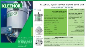 KLEENOIL 9778  obudowa filtracyjna z zaworem redukcyjno przelewowym , KLEENOIL filtracja bocznikowa