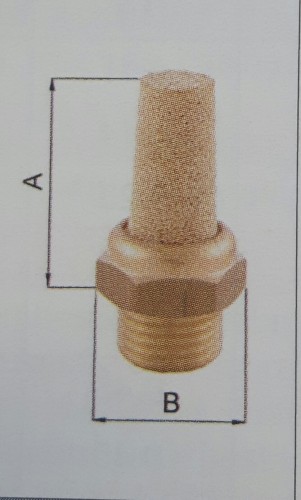 MUFFLERS tłumik brąz spiekany gwint 3/4 "