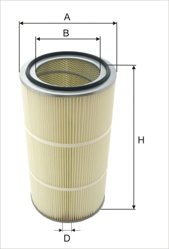 FILTRON AM482 zamiennik filtr do malarni proszkowej FILTRON AM482 papierowy cylindryczny mocowany na szpilkę 