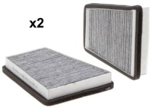SC90038KITCA Dwa Filtry kabinowe  z węglem aktywnym JOHN DEERE 6000 seria  ; zam. PANCLEAN AXK1010, JOHN DEERE L112954, JOHN DEERE L112955, JOHN DEERE - L156235 + L156236