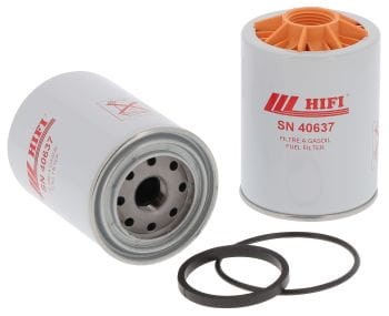 Filtr paliwa SN40637 zam. KOMATSU 6003114110, MECALAC E537A0359, DYNAPAC 4700950301, KOMATSU 6003194120, FLEETGUARD FS19805. Filtr paliwa HIFI SN40637